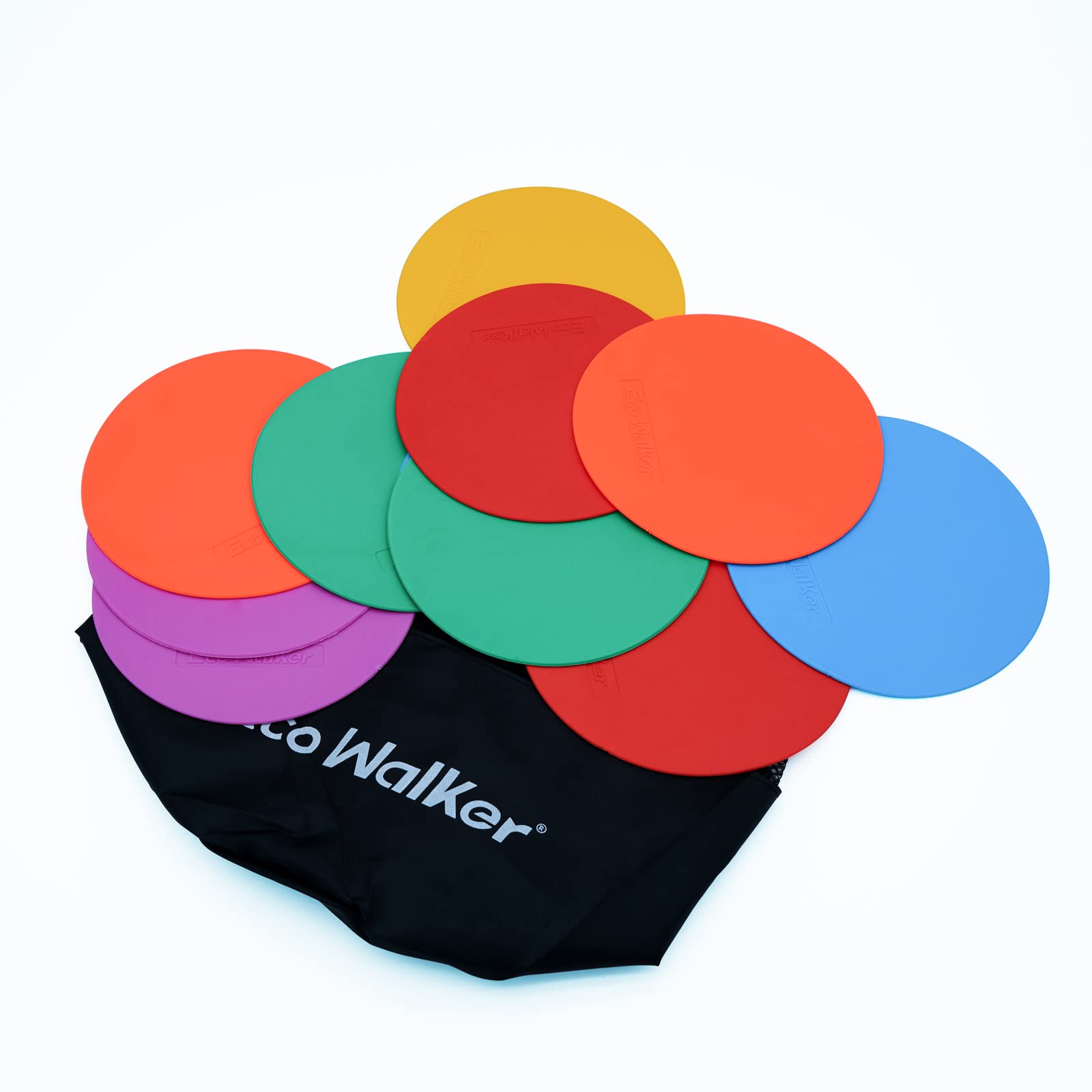 Eco Walker 6 Inch Flat Cone Spot Markers – Solid (12 Pack)