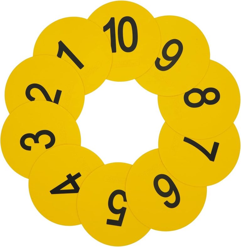 6inch Numbered Spot Markers Flat Floor Spot Non-Sl...